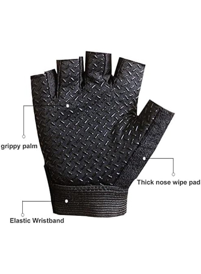 VIUAUAX Cycling Gloves - Men's Bicycle Gloves for Cycling, Workout, Gym, Training, Fingerless Cycling Gloves Breathable Protective for Road Mountain Bike MTB Riding - Image 3